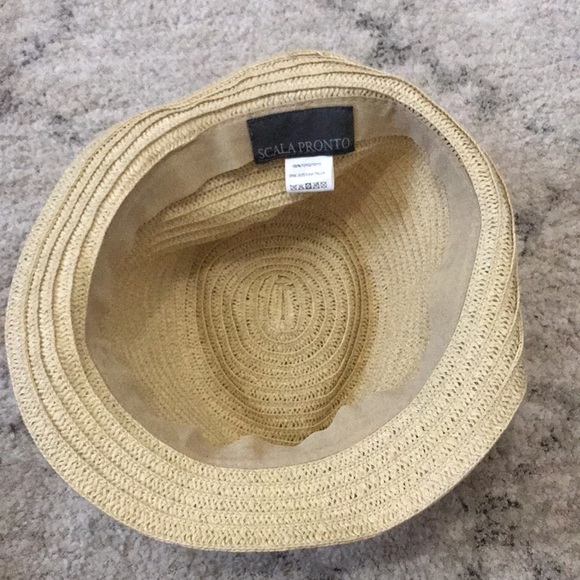 Scala Pronto Small Brim Straw Hat Lavender ribbon OS - Picture 5 of 5